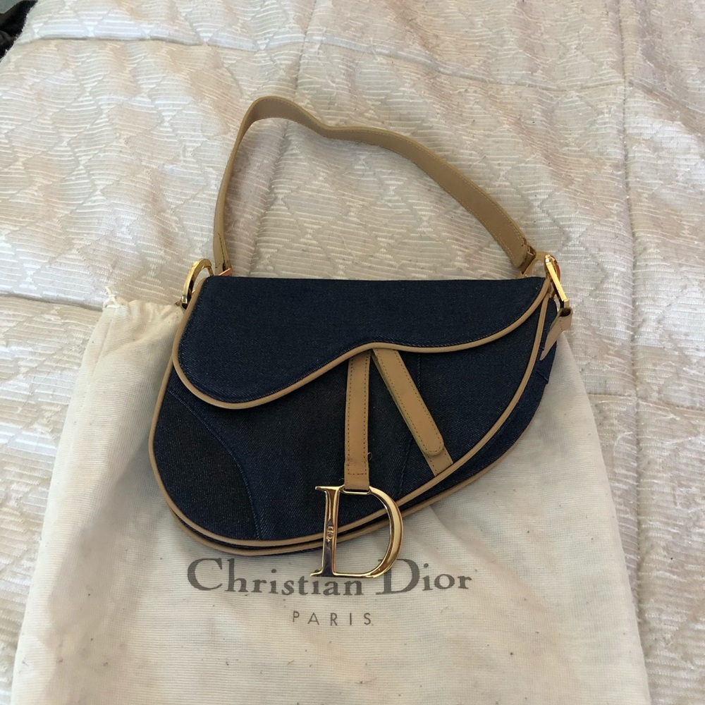 Dior Denim Saddle Bag